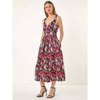 Sweet Heart Floral Print Stretch Dress