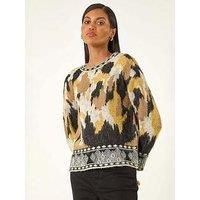 Roman Abstract Jacquard Knit Jumper 18 female