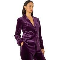 Dusk Velvet Single Breasted Blazer 8 female