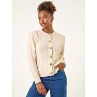 Roman Textured Buttoned Knit Cardigan 10 female
