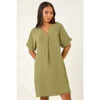 Roman Petite One Button V-Neck Dress 18 female