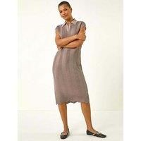 Roman Textured Zig Zag Knit Midi Dress 12 female