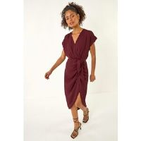 Dusk Wrap Tie Detail Dress 18 female