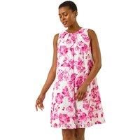 Roman Floral Lace Swing Stretch Dress 10 female