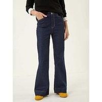 Roman Women's Pocket Stretch Flare Jeans in Indigo | Size: 12