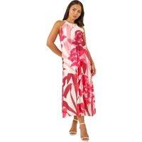 Roman Petite Floral Halter Neck Shift Dress 18 female