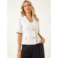 Roman Petite Linen Mix Buttoned Jacket 16 female
