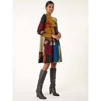 Roman Abstract Print Swing Dress 14 female