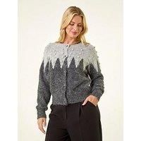 Roman Petite Bobble Buttoned Knit Cardigan For Women UK - Ladies Autumn Winter
