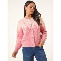 Roman Petite Bobble Buttoned Knit Cardigan For Women UK - Ladies Autumn Winter