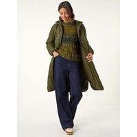 Roman Fleece Lined Quilted Hooded Coat 14 female