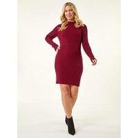 Roman Petite Knitted Midi Dress 12 female