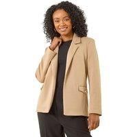 Roman Petite Pocket Detail Stretch Blazer 18 female