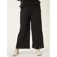 Roman Women's Curve Textured Stretch Trousers in Black | Size: 20
