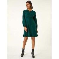 Roman Textured Spot Keyhole Dress 16 female