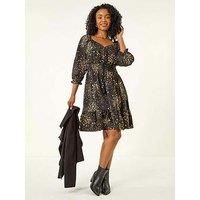 Roman Petite Spot Print Frill Detail Dress 18 female