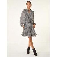 Roman Petite Geometric Keyhole Front Dress For Women UK - Ladies Autumn Winter