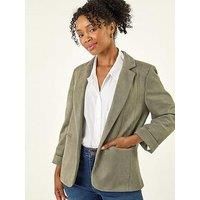 Roman Petite Faux Suede Blazer 10 female