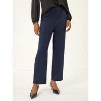 Roman Straight Leg Ponte Stretch Trouser - Navy