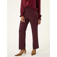 Roman Straight Leg Ponte Trouser - Wine