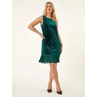 Roman Petite Velvet Contrast Hem Dress 8 female