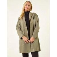 Roman Petite Faux Suede Pocket Jacket 16 female