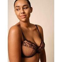 Gossard Lacage Padded Plunge Bra Underwired Bras Embroidered Sexy Lingerie