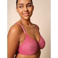 Gossard Glossies Lace Non Padded Moulded Sheer Bra Rose 30D