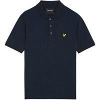 Lyle & Scott Men's Plain Polo Shirt in Dark Navy | Size: XS