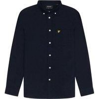 Lyle & Scott Men's Plain Oxford Shirt in Dark Navy | Size: 2XL