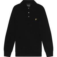 Knitted Cotton Merino Long-Sleeved Polo Shirt