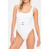 Kbx Swim Crinkle Swimsuit - White
