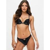 Ann Summers Exuding Padded Plunge Bra - Black