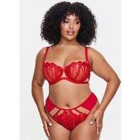 Ann Summers Desiring Decadence Non Padded Fuller Bust Balcony Bra In Red