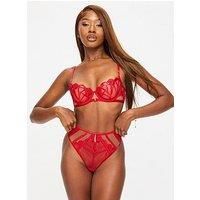 Ann Summers Desiring Decadence High Waist Brazilian In Red