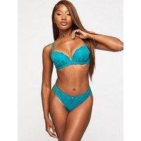 Ann Summers Sexy Lace Padded Plunge Bra In Blue
