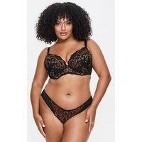 Ann Summers Sexy Lace Padded Plunge Bra In Black