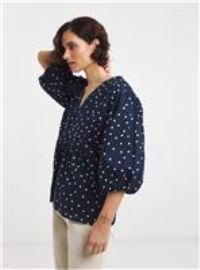 JD WILLIAMS Tie Front Bubble Sleeve Detail Top 30