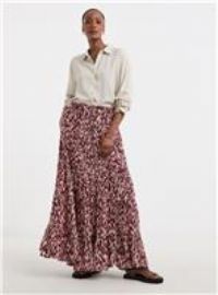 JD WILLIAMS Viscose Crinkle Tiered Maxi Skirt 30
