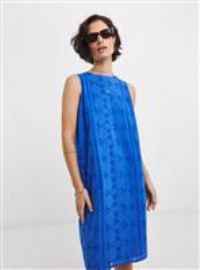 JD WILLIAMS Broderie Sleeveless Shift Dress 32