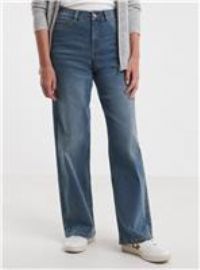 JD WILLIAMS 24/7 Wide Leg Jean Mid Wash 24S