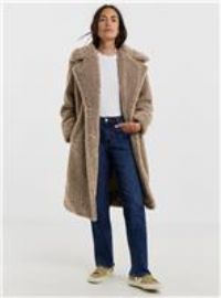JD WILLIAMS Button Front Teddy Borg Coat 32