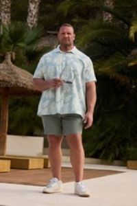 Big & Tall Men's Palm Leaf Linen Shirt
