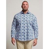 Big & Tall Mens Premium Geometric Long Sleeve Shirt