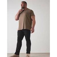Badrhino Tapered Fit Stretch Jeans 30" - Black