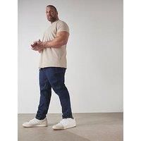 Badrhino Tapered Fit Stretch Jeans 32" - Blue