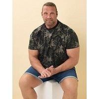 Big & Tall Mens Camouflage Leaf Print T-Shirt