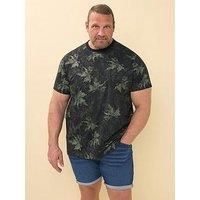 Big & Tall Mens Camouflage Leaf Print T-Shirt
