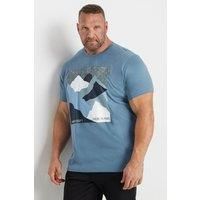 Big & Tall Men's Abstract Mountain Print T-Shirt
