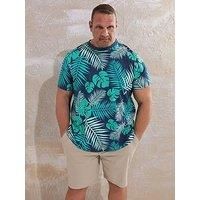 Big & Tall Mens Palm Tree Print T-Shirt